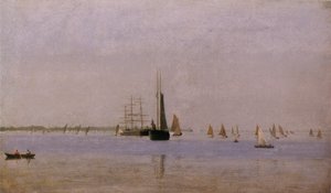 Navi e barche a vela sul Delaware da Thomas Eakins
